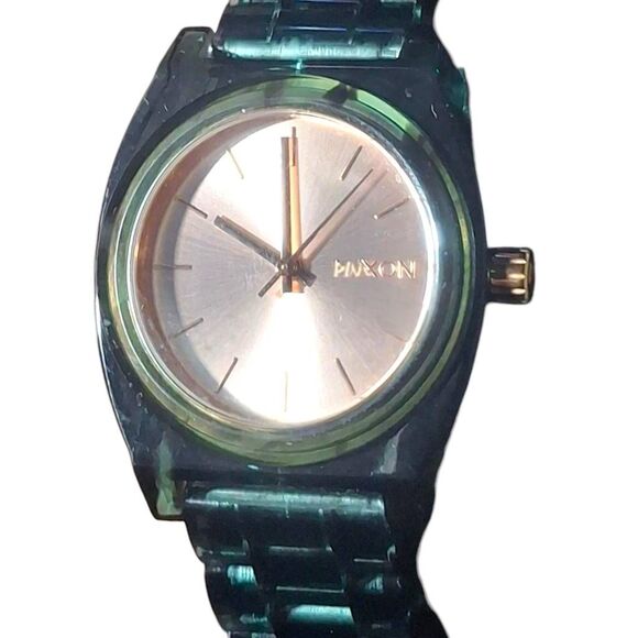 Nixon Acetate Time Teller Watch – Aqua with Pink Face - Picture 8 of 8